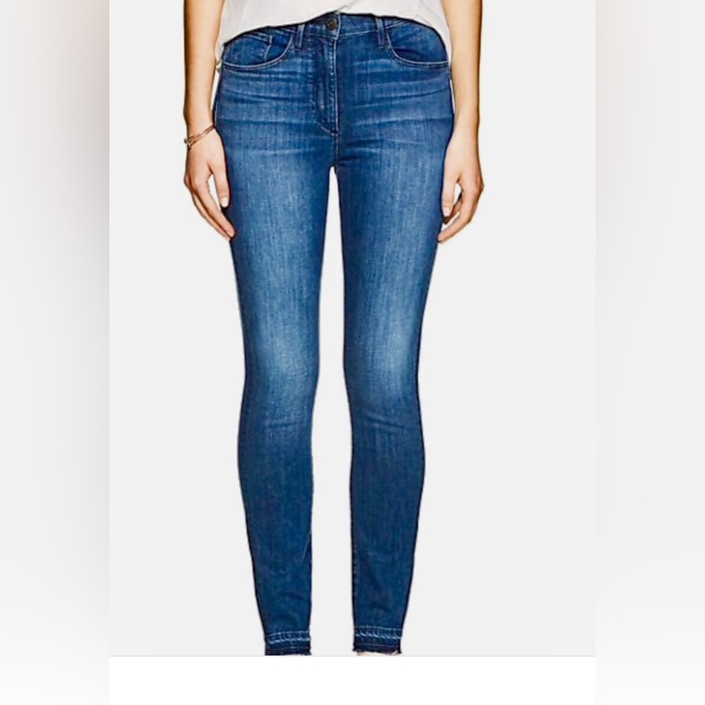 NWT 3X1 Vamp Higher Ground Ankle Zip Raw Hem Skinny Denim